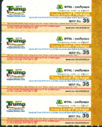 Rs.35 MTNL Trump Local Call @0.20Paise & 0.50paise
